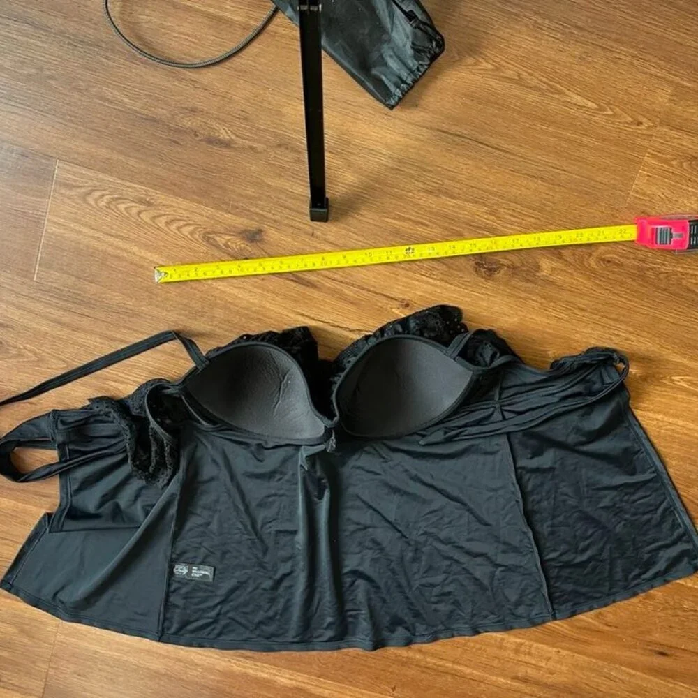 3/$20 Bundle 🌈Time and Tru Black Crochet One-Piece Swimsuit - Size L